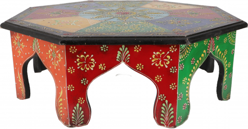 Bemalter kleiner Tisch, Minitisch, Blumenbank -  46cm