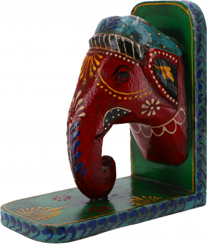 Bookend `Elephant` - red - 15x14x8 cm 