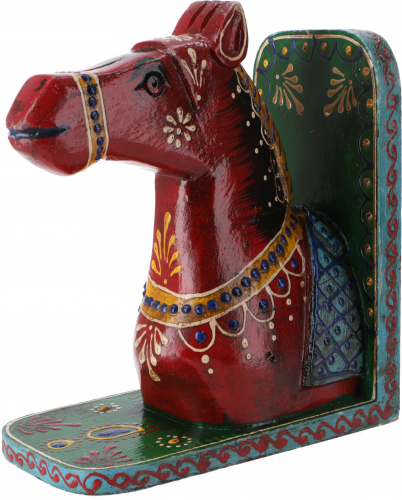 Buchsttze `Pferd`  - rot - 15x14x8 cm 