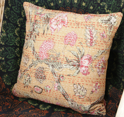 Cushion cover, cushion cover with ethnic pattern `Paradise` - honey - 40x40x0,5 cm 