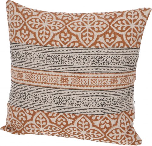 Woven kilim cushion cover block print, decorative cushion cover, boho cushion traditional production - pattern 12 - 50x50x0,5 cm 