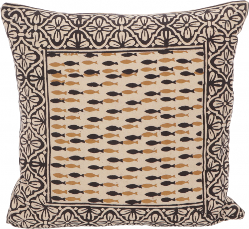 Block print cushion cover, cushion cover ethnic, decorative cushion cover with traditional design 45*45 cm - pattern 18