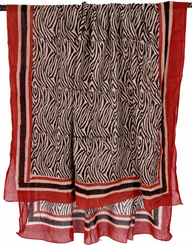 Leichter Pareo, Sarong, handbedrucktes Baumwolltuch - Farb Kombination 5 - 160x100 cm