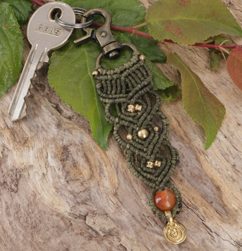 Macram key ring, boho bag pendant - model 5