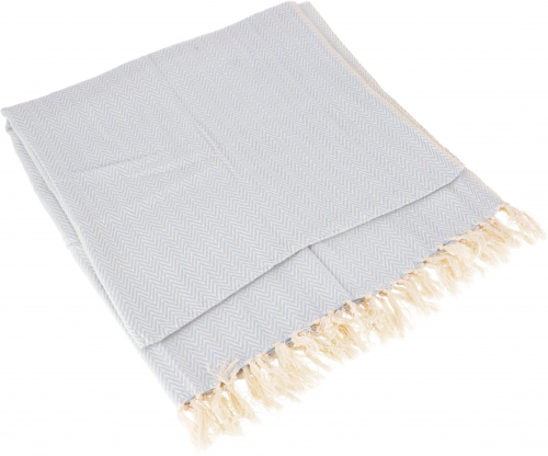 Hamam towel, sauna towel, beach towel - light blue - 95x190x0,3 cm 