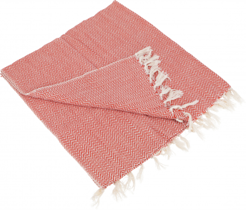 Hamam towel, sauna towel, beach towel - rust red - 100x190x0,3 cm 