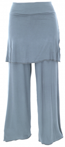 Yoga pants with skirt, fitness pants, dance pants - dove blue