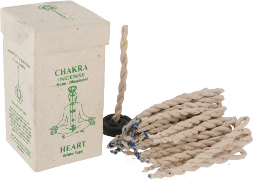 Chakra Incense, Nepal Rucherschnre - Heart/white Sage - 10x5,5x5,5 cm 