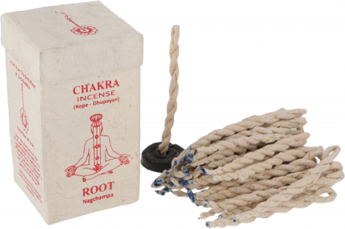 Chakra Incense, Nepal Rucherschnre - Root/Nag Champa - 10x5,5x5,5 cm 