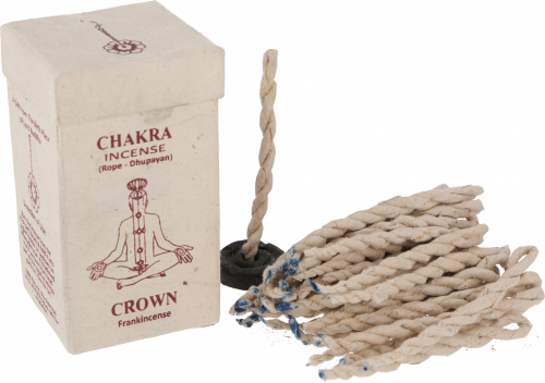 Chakra Incense, Nepal incense strings - Crown/Frankincense - 10x5,5x5,5 cm 