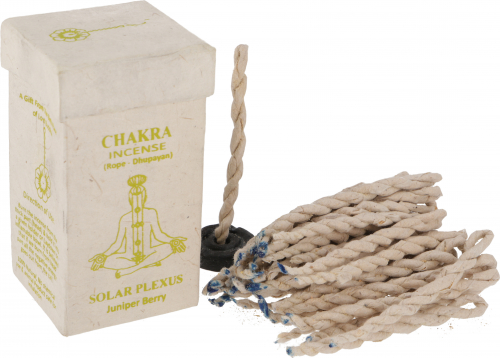 Chakra Incense, Nepal incense cords - Solar Plexus/Juniper Berry - 10x5,5x5,5 cm 