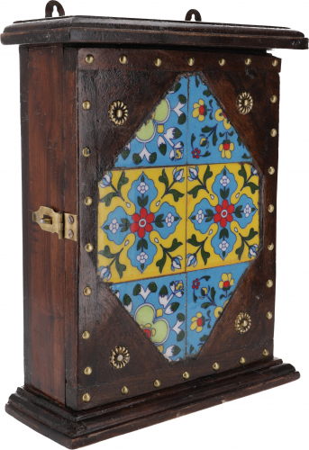 Key box with tile ornament - Design 6 - 27x21x8 cm 