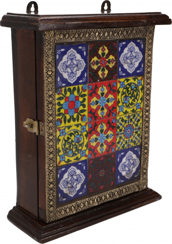 Key box with tile ornament - Design 3 - 27x21x8 cm 