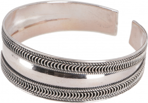Boho silver bangles, Indian bangle - model 6 - 6x7x1 cm 