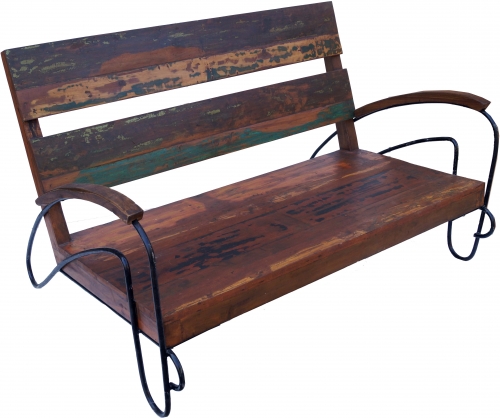 Bench, sofa from recycled teak - model 18 - 103x169x120 cm 