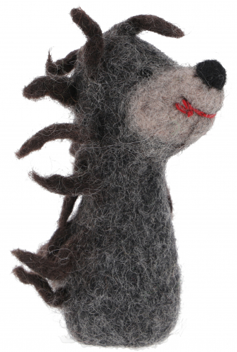 Handmade felt finger puppet - hedgehog - 10x4x3 cm 
