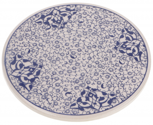 Oriental ceramic coaster, round coaster with mandala motif - pattern 12 - 1x16x16 cm  16 cm