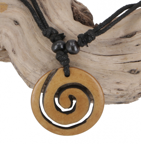 Ethno Amulet, Tibet Halskette, Tibetschmuck - Spirale 4 cm