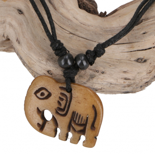Ethno Amulet, Tibet Halskette, Tibetschmuck - Elefant - 2,5x4 cm