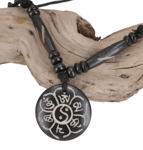 Ethno Amulet, Tibet Necklace, Tibet Jewelry - Lotus Mandala 3,5 cm