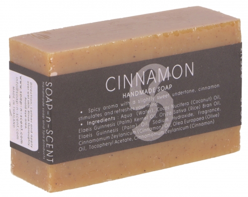 Handmade scented soap, 100 g Fair Trade - Cinnamon - 2,5x8x5 cm 