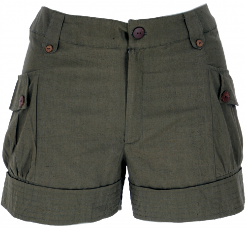 Boho-chic shorts, short pants - green