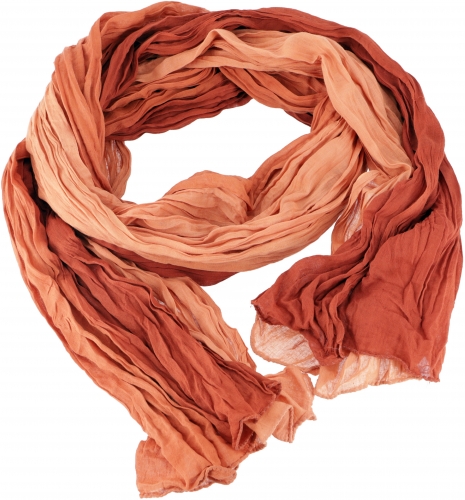 Batik scarf, batik shawl, batik sarong - rust orange - 160x100 cm