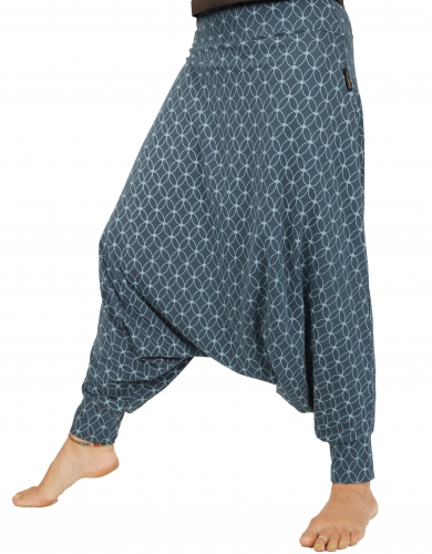 Afghani pants made of organic cotton, organic harem pants, harem pants, yoga pants, aladdin pants - majolica