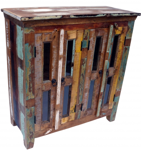Solid vintage chest of drawers, highboard, sideboard, hallway cupboard - model 25 - 96x92x38 cm 