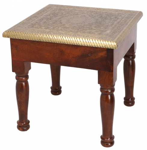Mini table, side table, flower bench with brass decoration - Model 102 - 30x30x30 cm 