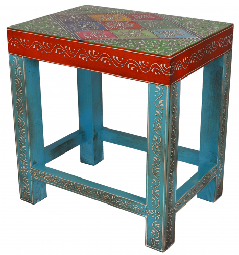 Painted small side table, stool - model 96 - 40x35x25 cm 