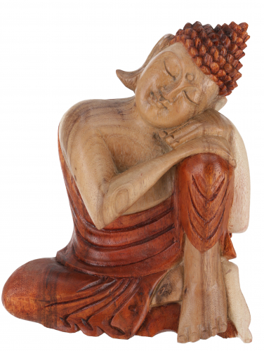 Sitzender Buddha, Holzbuddha, Buddha Statue, Handarbeit 22 cm - Design 7