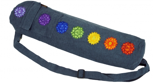 Yoga mat bag 7 Chakra - dove blue - 65x15x15 cm  15 cm
