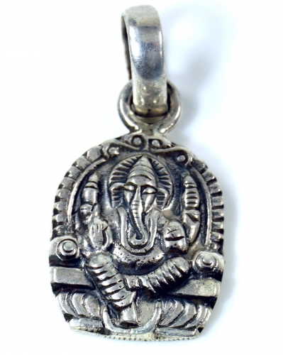 Silver pendant Ganesha talisman -7 - 2x1,5 cm