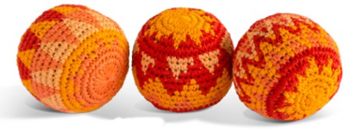 Flavored juggling balls, crochet balls 6.5 cm - orange (1 pc.)