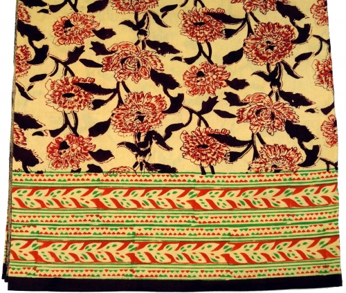 Block print bedspread, bed sofa throw, handmade wall hanging, wall cloth - Design 19