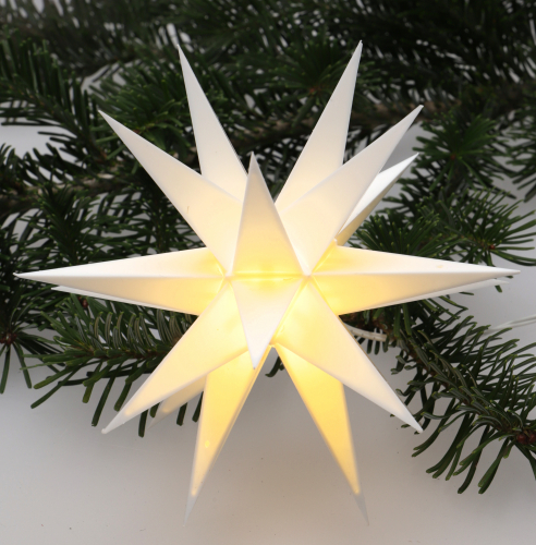 LED mini stars Baltasar for indoors and outdoors - white/extension set without transformer - 18x18x18 cm 