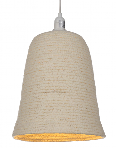 Paper pendant lampshade, ceiling light made from recycled cotton paper - Olas 2 model - 21x23x23 cm  23 cm