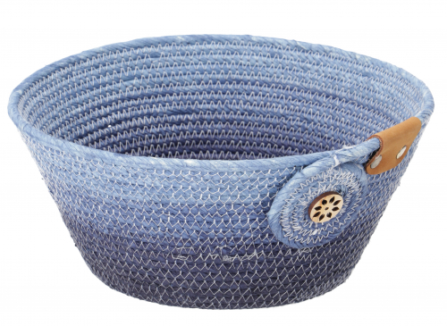 Upcycling bowl, decorative bowl made from recycled paper - M4 blue - 11x24x24 cm  24 cm