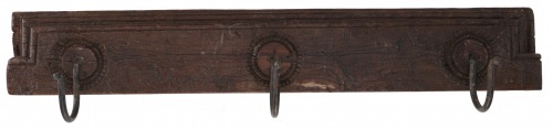 Solid coat hook, wall hook, coat hook, coat rack made from old wooden elements - model 16 - 10x64x10 cm 