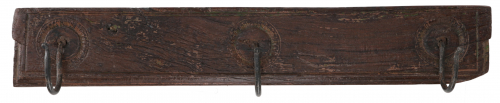 Solid coat hook, wall hook, coat hook, coat rack made of old wood elements - model 18 - 11x67x10 cm 
