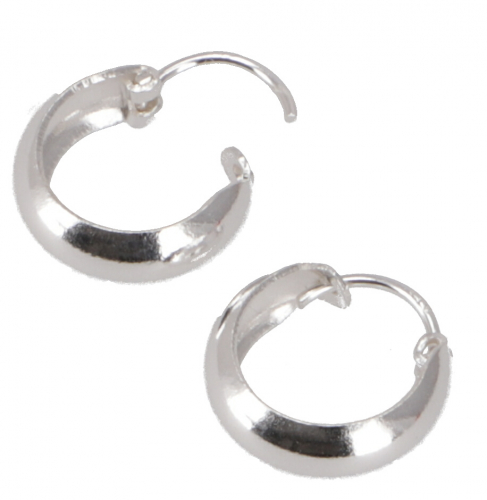 Silver hoop earrings - 3/1.2 cm