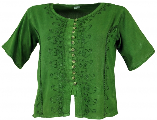 Short blouse top boho chic, Indian hippie blouse - green