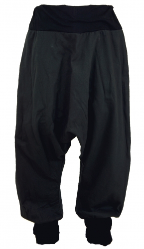 Afghani pants, unisex harem pants, Goa pants Aladdin pants - black