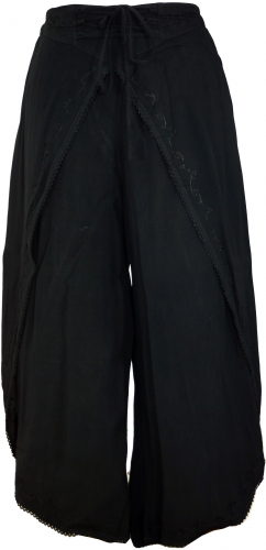 Palazzo pants, boho culottes, oriental pants, summer pants - black