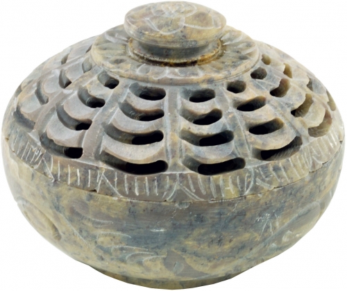Indischer Rucherstbchenhalter, Potpourri Schale aus Speckstein - Schale Orient - 6x7,5x7,5 cm  7,5 cm