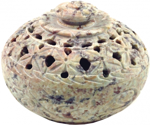 Indischer Rucherstbchenhalter, Potpourri Schale aus Speckstein - Schale India - 6x7,5x7,5 cm  7,5 cm