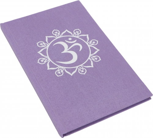 Notizbuch, Tagebuch - OM violett - 17x11x1 cm 