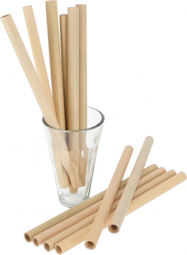 Bamboo drinking straws, bamboo straw 12 pieces - 20x0,7x0,7 cm  0,7 cm