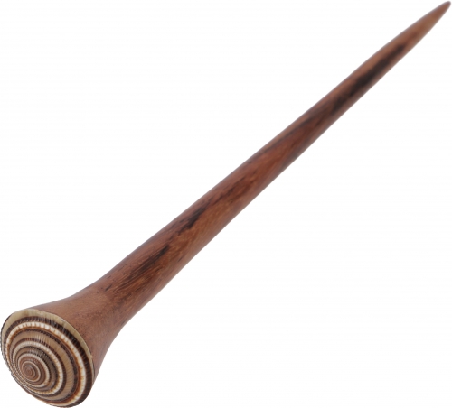 Holz Haarspange, Haarnadel mit Muschel - 20 cm